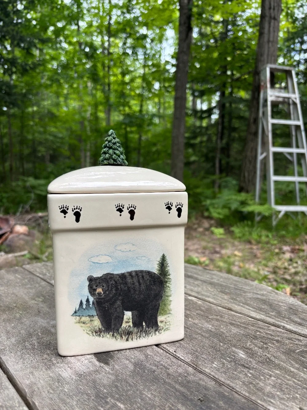 Vintage Ceramic Bear themed Jar